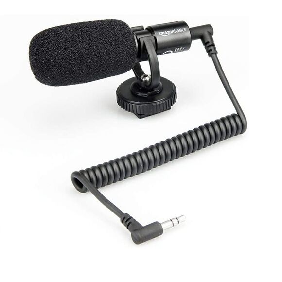 Amazon Basics On-Camera Mic with Shock Mount - Black - Picture 1 of 8